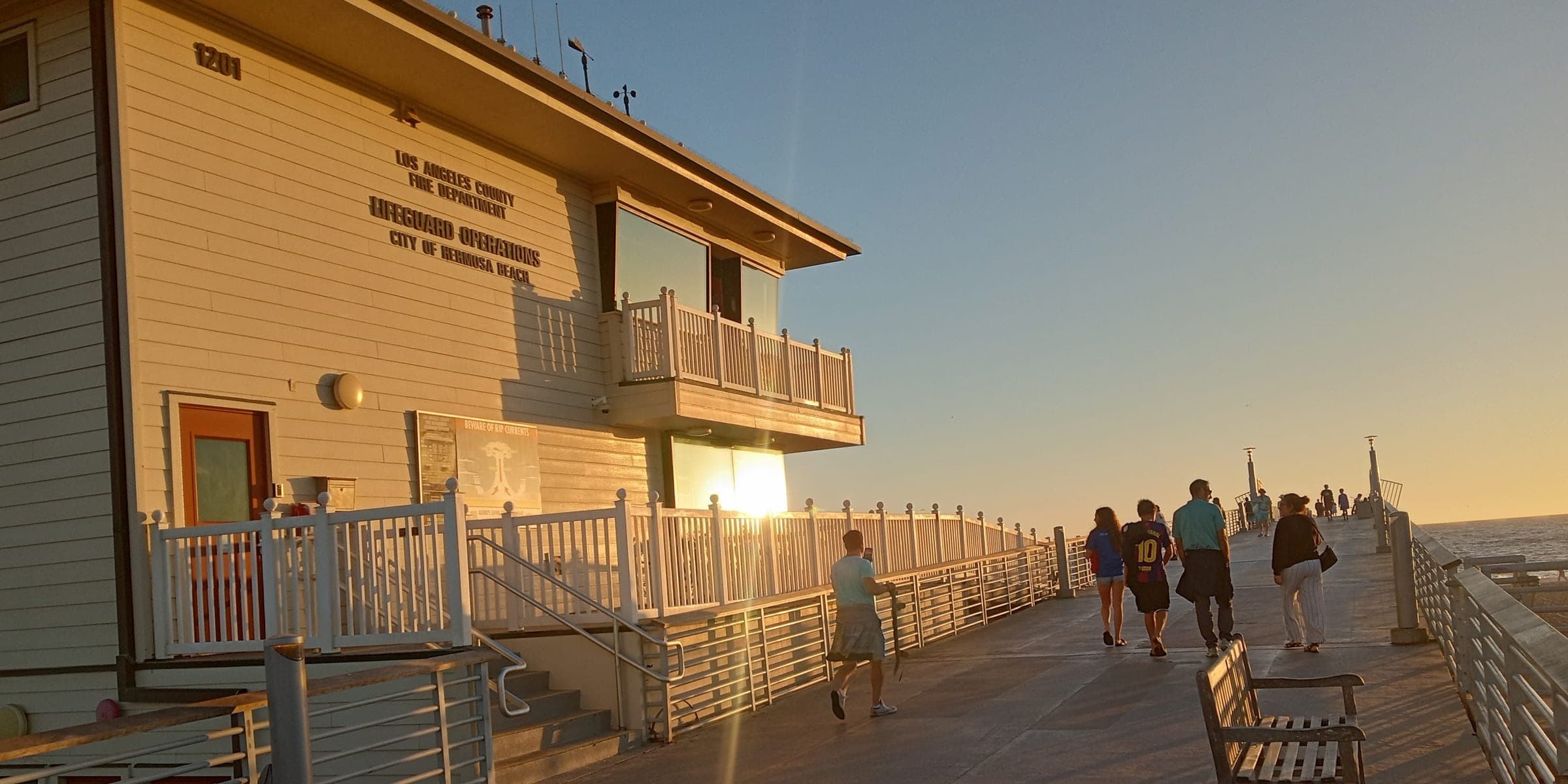 The Hermosa Beach Pier at the end of Pier Avenue